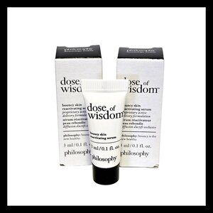 2 x Philosophy Dose of Wisdom Bouncy Skin Reactivating Serum 0.1 fl.oz. Mini